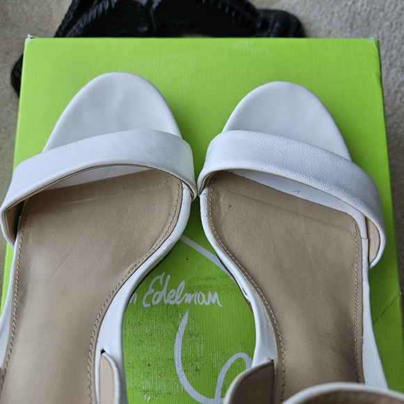 Sam Edelman Jade White Heels Sandals 8.5 platform bridal - Picture 4 of 12